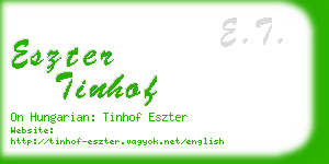 eszter tinhof business card